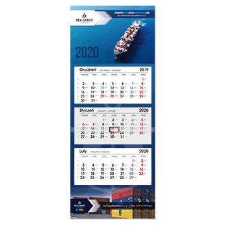 Kalendarz trójdzielny SeaCargo